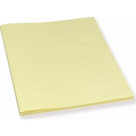 Bantex aktomslag, gult, linjerat, 250 st