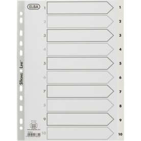 Elba Strong-Line register A4, 1-10, hvid