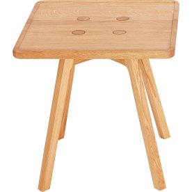 C2 Sofabord, Olieret eg, 43x43 cm 