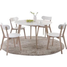 Copenhagen matsalsset, vit/ek whitewash