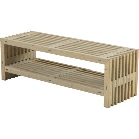 Plus Trallebænk m. hylde, Drivtømmer,  L 138 cm 