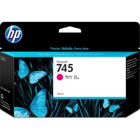 HP 745 bläckpatron, magenta, 130 ml.
