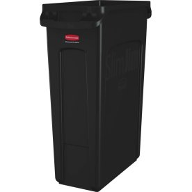 Soptunna Slim Jim 87 liter Svart