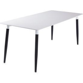 Konferensbord Room 180x80 cm Vit/Svart metall