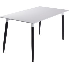 Konferensbord Room 140x80 cm Vit/Svart metall
