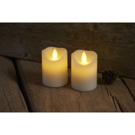 Sara LED vaxljus H6,5 cm vitt 2 st