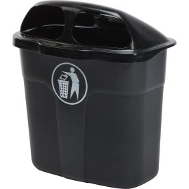 Affaldsbeholder i sort, 40 liter - Udendørs