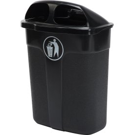 Avfallsbehållare 60 L Svart Utomhus