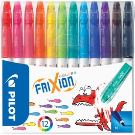 Pilot FriXion Colours Fiberpennor | M | 12 färger