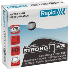 Rapid Super Strong 9/20 Hæfteklammer, 1000 stk.
