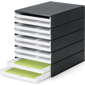 Styroval Pro förvaringsbox med 10 lådor, öppna
