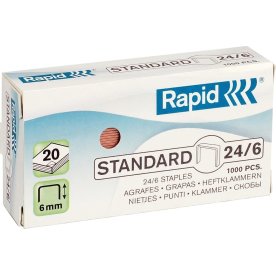Häftklammer Rapid Standard 24/6 Koppar 1000 st