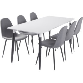 Konferensset Room 1 bord 180x80 cm + 6 stolar