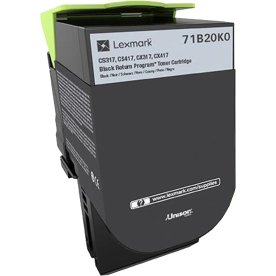 Tonerkassett Lexmark 71B20K0 Svart 3000 sidor