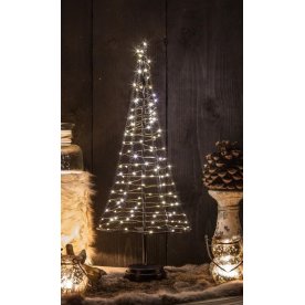 Juletræ m/ 120 LED lys, Sort, H 50 cm 