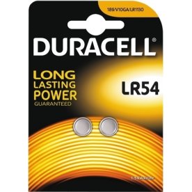 Duracell LR54 knapcelle batterier, 2 stk.