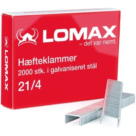 Lomax Hæfteklammer 21/4, 2000 stk.