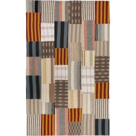 Fargo patchwork tæppe, 170x200 cm., multifarve
