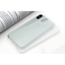Twincase skal till iPhone X, transparent vit
