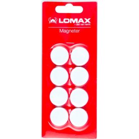 Lomax whiteboardmagneter | Ø2 cm | 8 st. | Vit