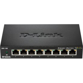 D-Link DGS-108 Switch, 8 ports 10/100/1000