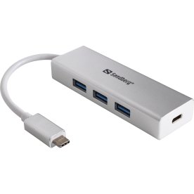 Sandberg USB-C til 3 x USB 3.0 Converter, hvid