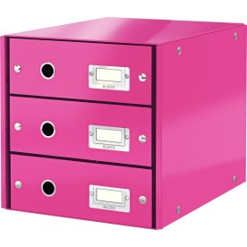 Förvaringsbox Leitz Click & Store 3 fack Rosa
