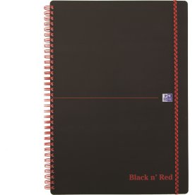 Oxford Black n'Red Notesbog A4, linjeret