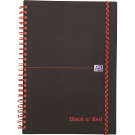 Oxford Black N' Red Anteckningsbok A5, linjerat