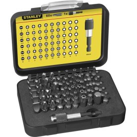 Bitsset Stanley 60 delar med magnetisk bitshållare