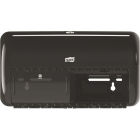 Tork T4 Twin Dispenser toiletpapir, sort