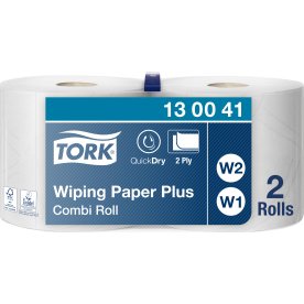 Tork W1/W2 Plus Aftørringspapir, hvid