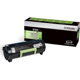 Lexmark 512H HC lasertoner, sort, 5000s
