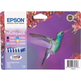 Epson T0807 bläckpatroner, flerpack, med larm