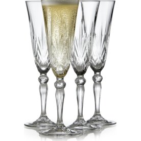 Lyngby Glas Champagneglas Melodia, 16 cl. 4 st.