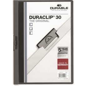 Durable Duraclip 30 Klemmappe, antracitgrå