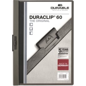 Durable Duraclip 60 Klemmappe, antracitgrå