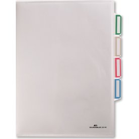Durable plastmapp, A4, 3-delad, 5 st.