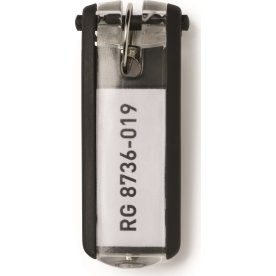 Durable Key Clip nyckelring/bricka, 6 st, svart