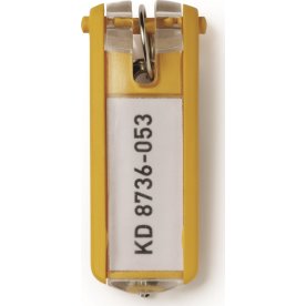 Durable Key Clip nyckelring/bricka, 6 st, gul