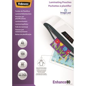Lamineringsfickor Fellowes Enhance A5 80 micron