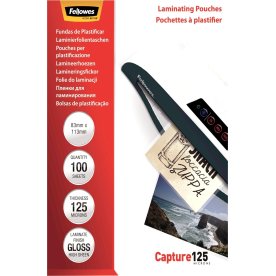 Lamineringsfickor Fellowes Capture 83x113mm 125mic