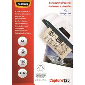 Lamineringsfickor Fellowes Capture A4 125mic Gloss