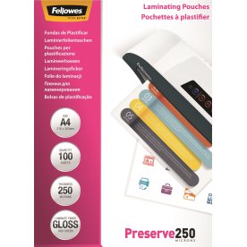 Lamineringsfickor Fellowes Preserve A4 250 micron