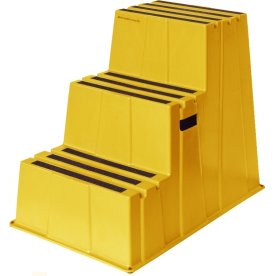 Säkerhetstrappa, 3 steg, gul