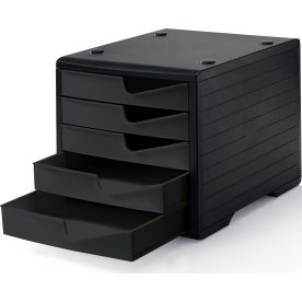 Styrswing förvaringsbox med 5 lådor, svart