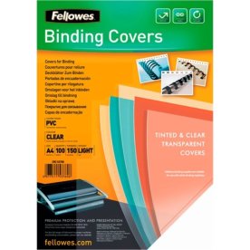 Fellowes gennemsigtig PVC Covers – A4, 150 mikron