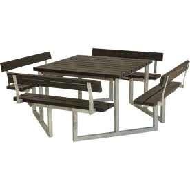 Plus Twist bänkset med 4 ryggstöd RePlast | 227 cm