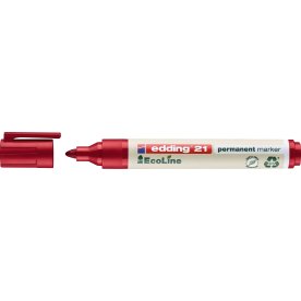Edding 21 ecoline permanent märkpenna, röd