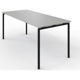 Zignal kantinebord, laminat i lys grå, L.180